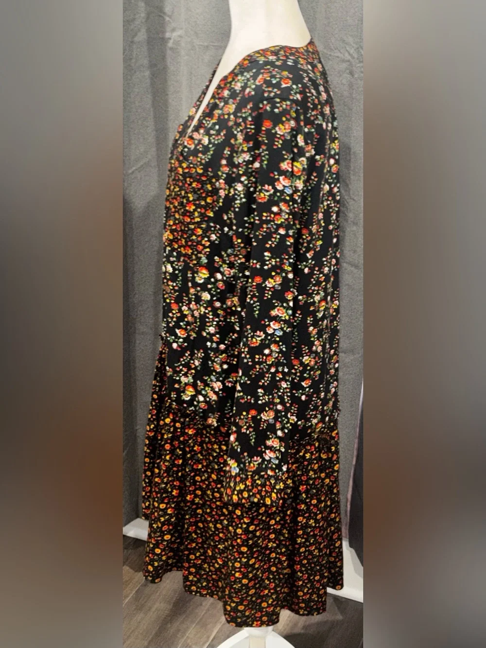 NWT Anthropologie Maeve Marlie Button Front Floral Tunic Dress Bohemian Size 4 - Picture 4 of 11